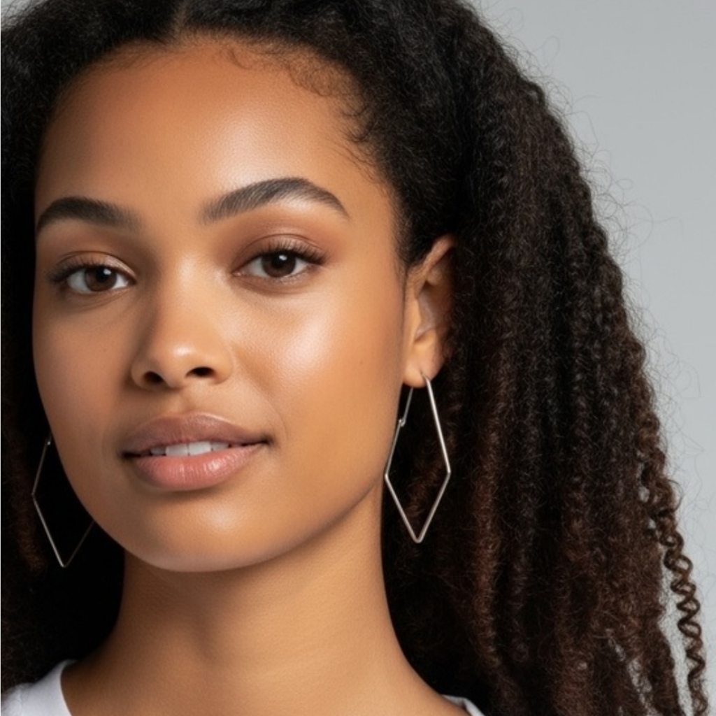 5/$25 Nwt African Artisan Silver Tone Geometric Earrings